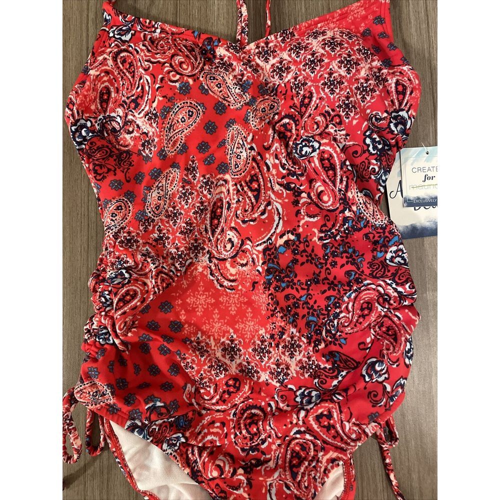 Maurices  American Beach™ Ruched One Piece Swimsuit Size XS‎ - Picture 4 of 11